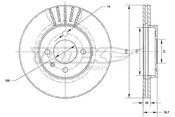 Brzdový kotúč TOMEX Brakes